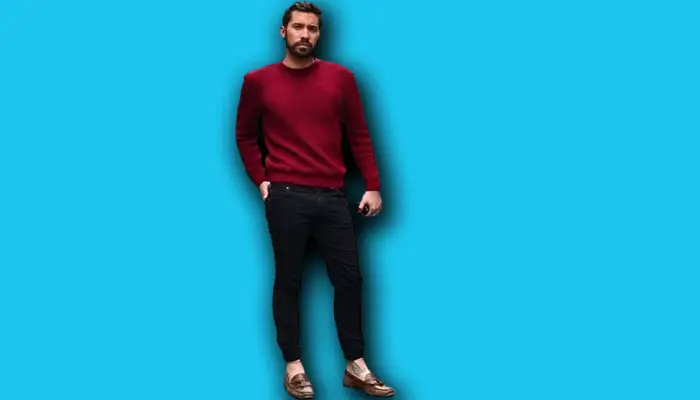 Carrot fit jeans With a Sweater and Loafers, What to wear with carrot fit jeans
