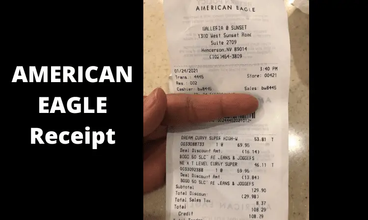 What Happens If I Lose My American Eagle Receipt