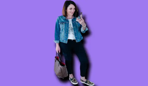 Rock With A Denim Jacket and a Graphic Tee