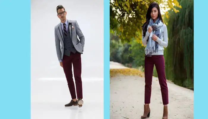 What Colors Go With Maroon Pants, Maroon Pants With Gray Color