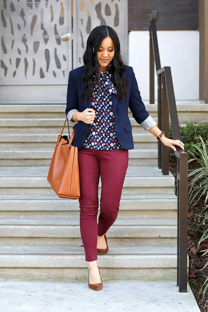 Maroon blazer navy on sale pants