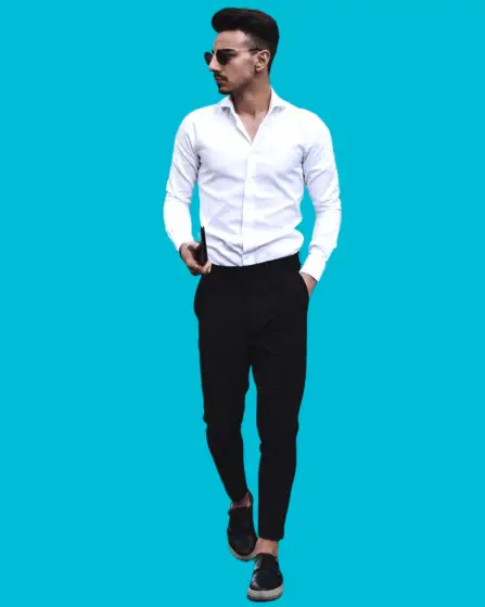 White Shirt With Black Pants