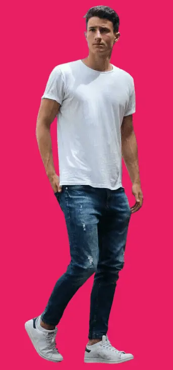 White T-Shirt With Dark Blue Jeans, What To Wear With Dark Blue Jeans Men
