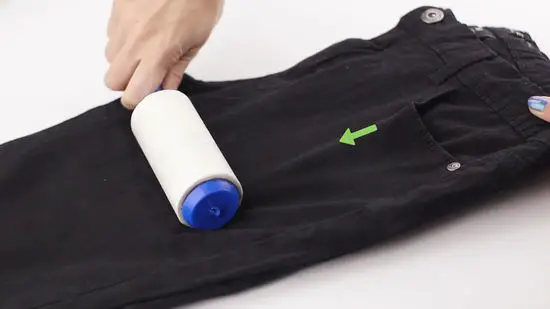 Removing Lint With A Lint Roller 
