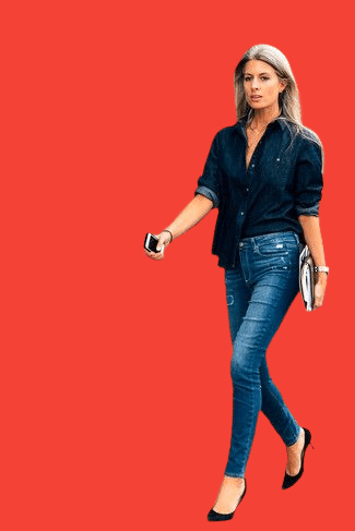 Dark Blue Jeans Outfit Ideas For Women