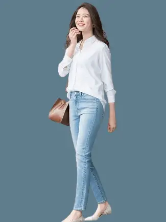 White Dress Shirt With Light Blue Jeans