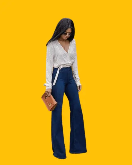 Cotton Blouse With Trouser-fit Jeans