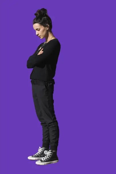 Black Full Sleeve T-Shirt With Skinny Jeans And High Top Converse