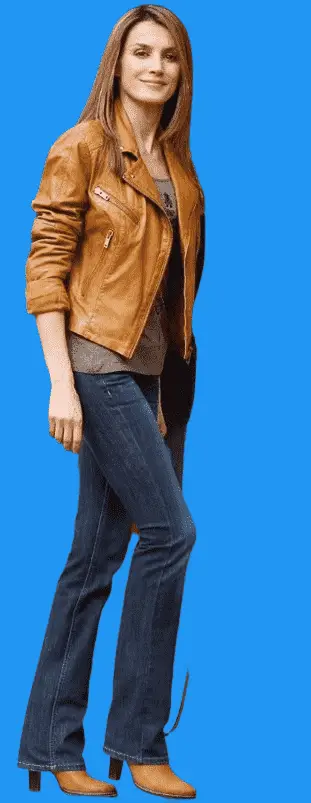 Brown Leather Jacket With Straight Leg Jeans