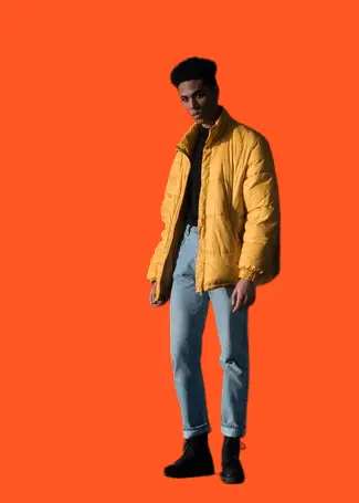 Regular Fit Jeans With Yellow Jacket