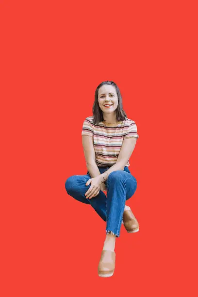 Clogs And Striped T-Shirt With Straight Leg Jeans