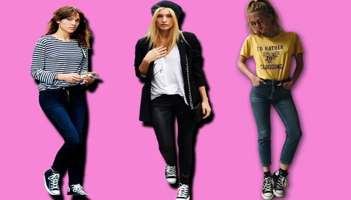 9 Outfit Ideas With Skinny Jeans and High Top Converse