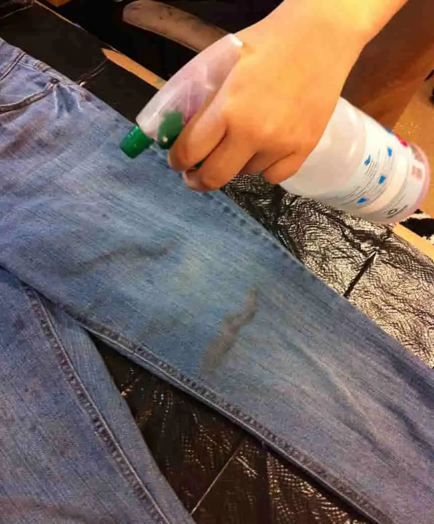 Spray Your Jeans With Lukewarm Water