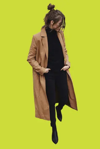 Long Coat With Black Skinny Jeans