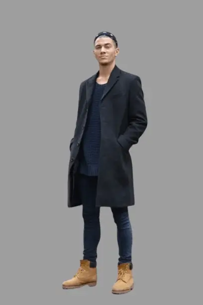 Long Coat And Timberlands With Skinny Jeans