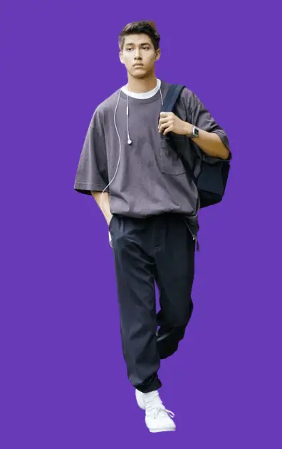 Oversized T-shirt With Baggy Jeans For Men