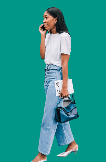 Minimal Slides with Baggy Jeans