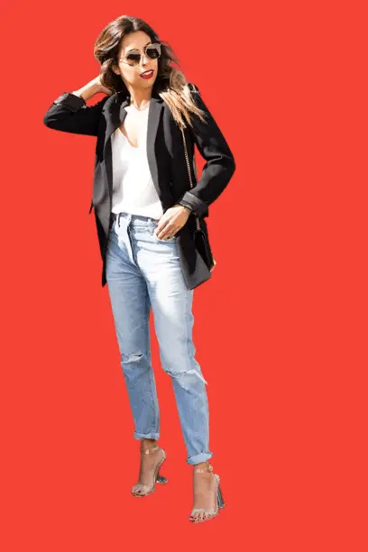 mom jeans with shoes