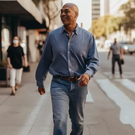 Long-sleeve Shirt With Dad Jeans, dad jeans outfit