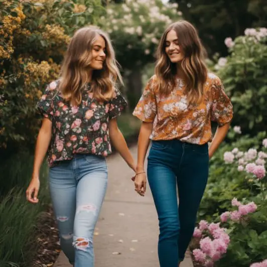 Floral Top with Girlfriend Jeans, perfect top with girlfriend jeans
