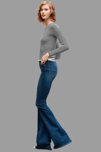 style with bell-bottom jeans