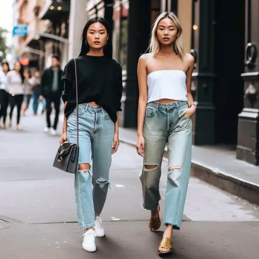 Cropped Tops with Girlfriend Jeans, top to wear with girlfriend jeans