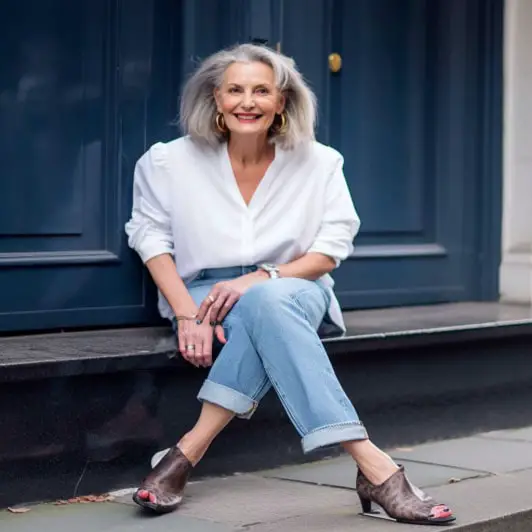 How to Wear Boyfriend Jeans Over 50? Look Fabulous Over 50