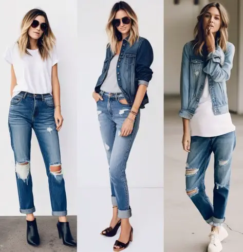 differents types of boyfriend jeans