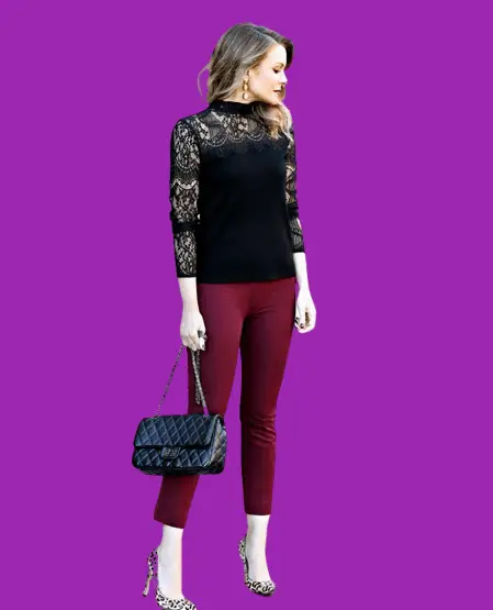 Lace Top With Ankle Pants