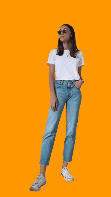 Basic White Tee With Cropped Jeans, How to Wear Cropped Jeans