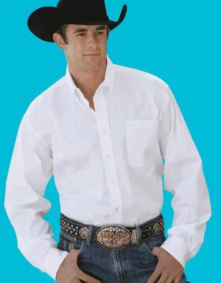 White Button-down Shirt With Cowboy Jeans