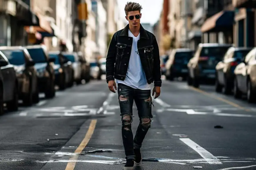 What To Wear With Black Ripped Jeans for Men