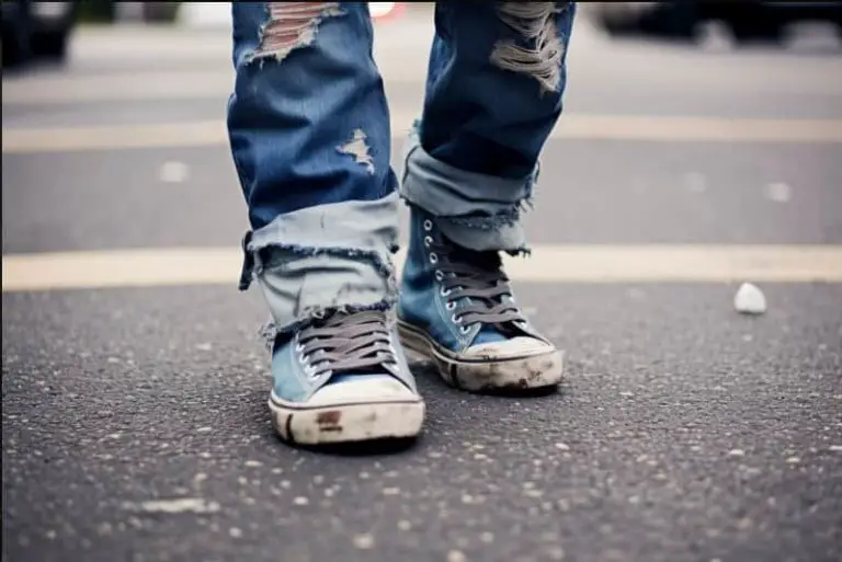 Step Out in Style Pairing Shoes with Ripped Jeans for Men