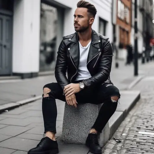 Trendy Fashion Tips: What to Wear with Black Ripped Jeans for Men?