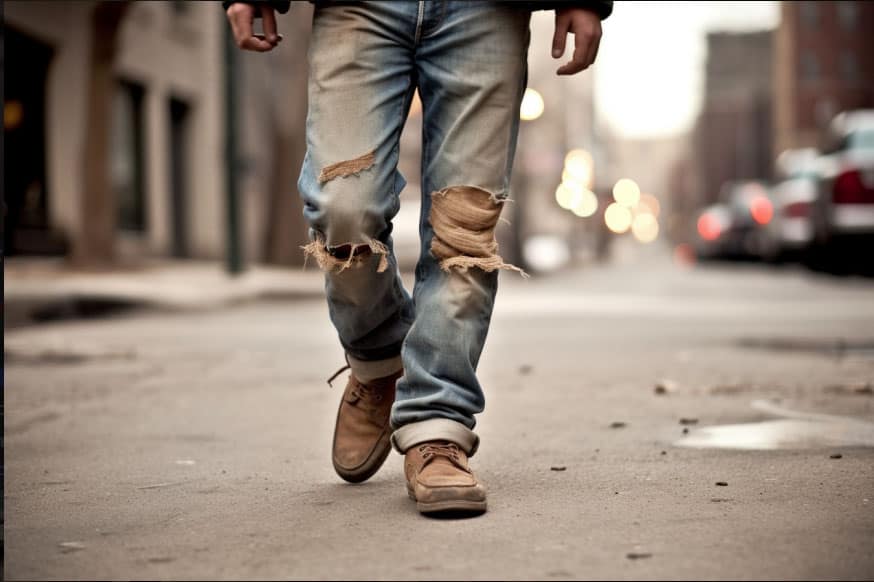 Desert Boots With Ripped Jeans