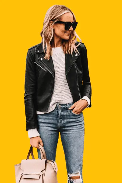 Biker Jacket With Capri Pants