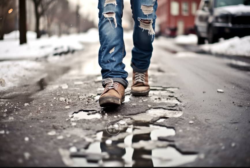 Winter Boots With Ripped Jeans