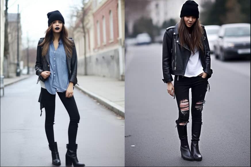 Fashion tips for wearing distressed jeans in winter