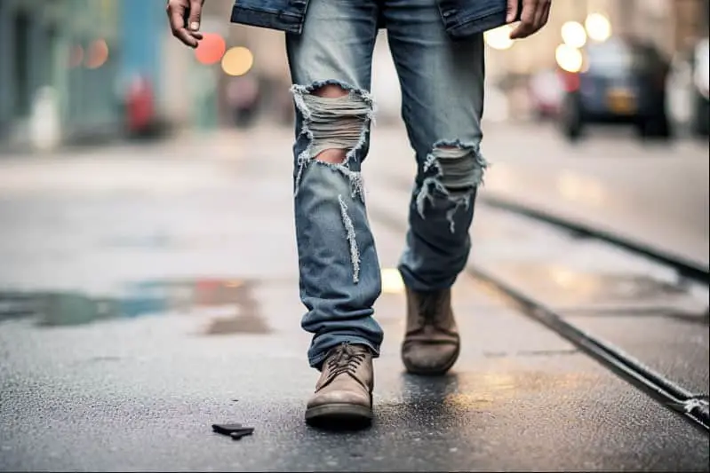 Step Out in Style: Pairing Shoes with Ripped Jeans for Men