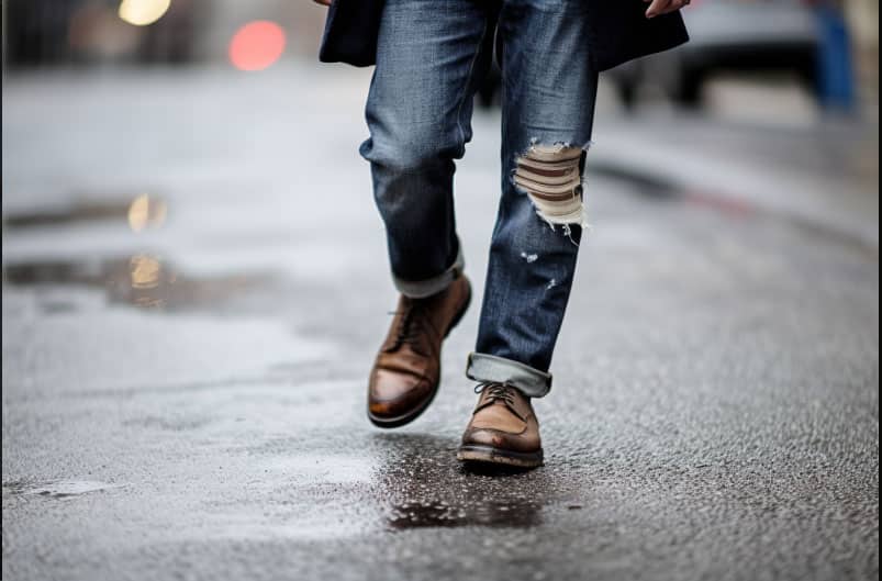 Monk Strap Shoes With Ripped Jeans