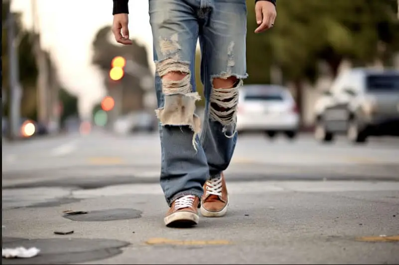 Step Out in Style: Pairing Shoes with Ripped Jeans for Men