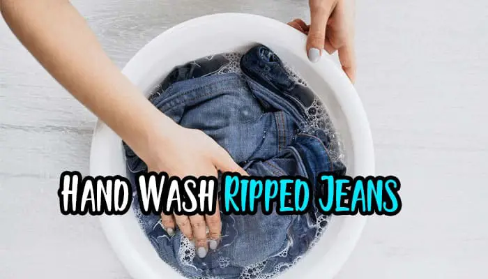 Handwashing Ripped Jeans Method