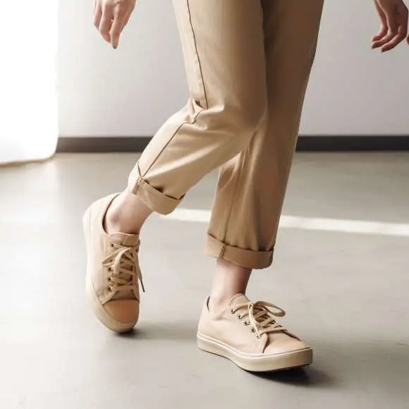 Sneakers and Canvas Shoes With Khaki Pants