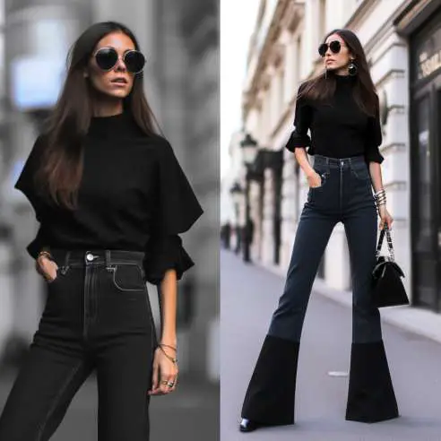 black jeans and black boots for women