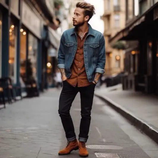 Regular Fit Brown Denim Cargo & Jacket Co-ord Set for Men – Peplos Jeans-calidas.vn