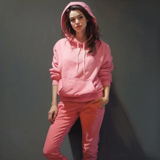 Outfit ideas for pink pants: Hoodie with Pink Pants