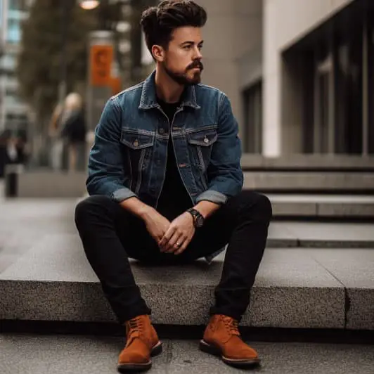 what to wear with black jeans and brown boots