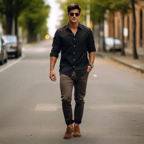 13 Outfit Ideas With Black Shirt Light Jeans For Men