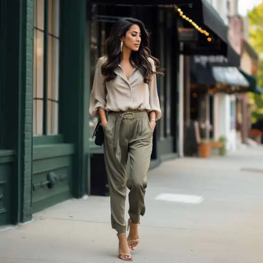 what to wear with khaki pants female
