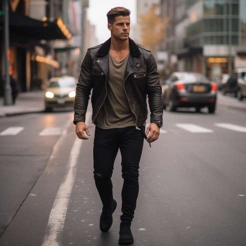 13 Outfit Ideas: Black Shirt With Khaki Pants for Men